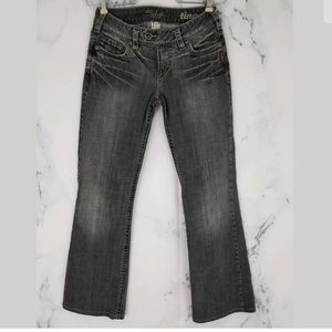 Silver Jeans Black/Gray Wash Tina LowRise Bootcut